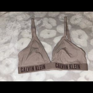 Calvin Klein Unlined Cotton Triangle Bralette